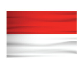 Obraz premium Flag of Indonesia stock illustration