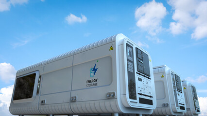 Energy storage system or battery container unit