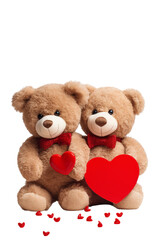 Watercolor Cute Valentine Teddy Bear Clipart | Adorable Love-Themed Bears for Sublimation, Stickers, Invitations, and DIY Projects