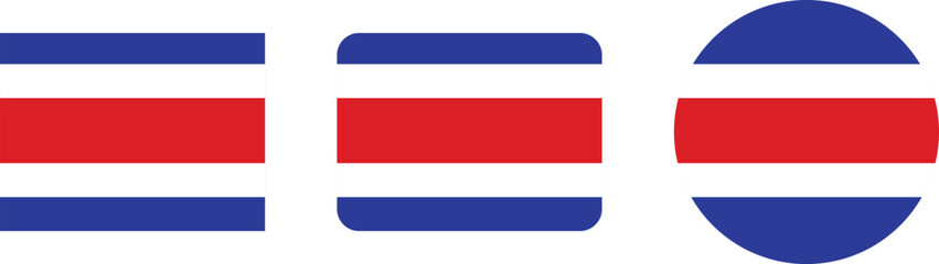 Geometric Flag Design with Red and Blue Stripes