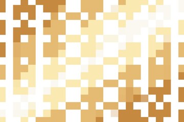 Pixel square abstract with geometric square pattern in warm orange and beige tones. Digital mosaic concept