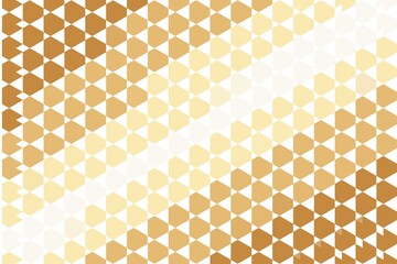 Geometric triangle pattern with an abstract hexagonal grid in orange and beige. Modern symmetry concept