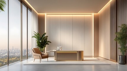 Urban office spaces contemporary design and aesthetic views in modern environments