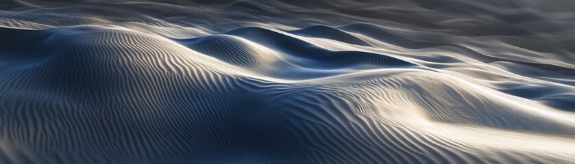 Obraz premium Serene Sand Dunes Desert Landscape Textured Waves of Sand at Sunset Stunning Natural Background Image