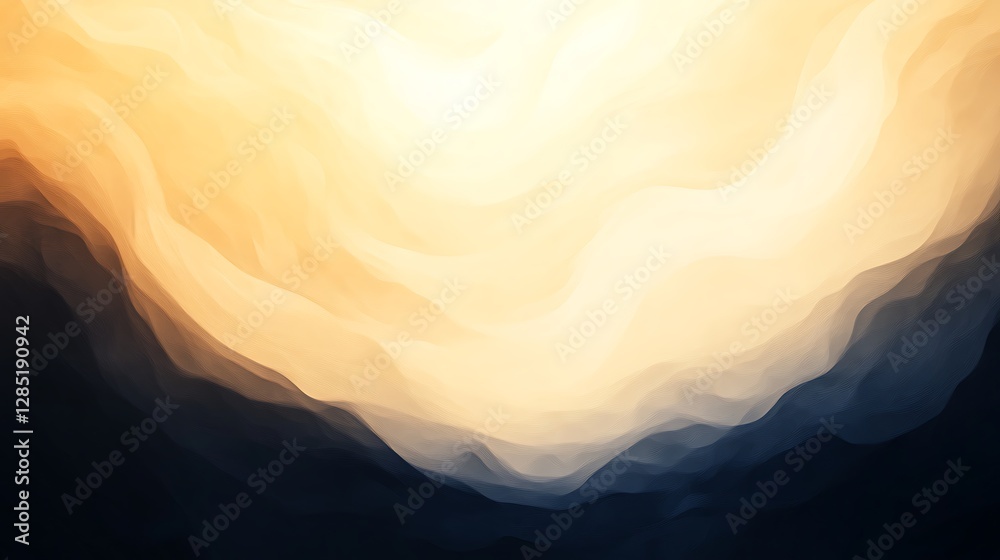 Poster abstract gradient with warm tones blending into darker hues, evoking a sense of warmth and tranquili