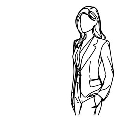 vector illustration of a woman busines