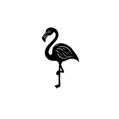 Elegant Flamingo Silhouette Vector Graphic
