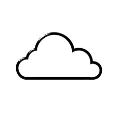 Abstract Shape Cloud Doodle Minimalist Vector