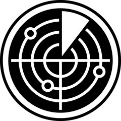 Radar glyph icon