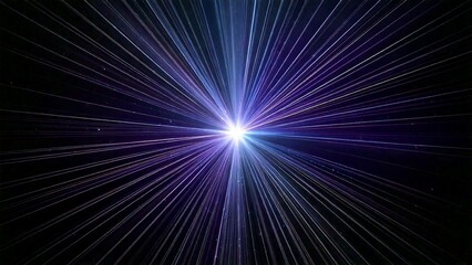 Obraz premium 放射状 魔法のようなキラキラ 宇宙風サンバースト 青紫 ピンク 赤 近未来の雰囲気 背景素材 16:9サイズ AI生成素材