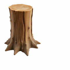 Obraz premium Tree stump isolated on the white background