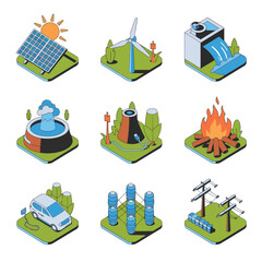2d vector environment Collection Solar Panel icon Symbolizing clean and renewable solar energy.