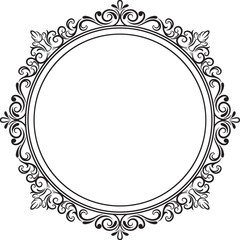 Frame ornament vintage wedding floral border vector