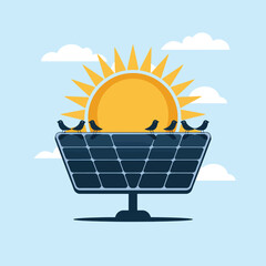 2d vector environment Collection Solar Panel icon Symbolizing clean and renewable solar energy.
