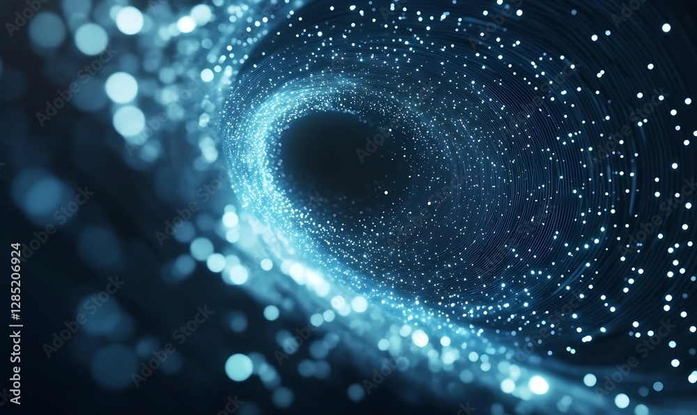 Leinwandbilder swirling particles and light create a mesmerizing cosmic tunnel effect.