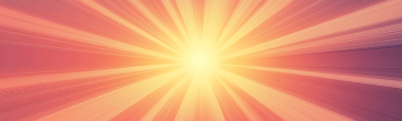 Obraz premium Bright sunburst with warm rays radiating in a colorful gradient background.