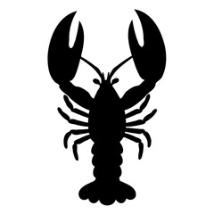 Silhouette of a Crustacean, Clawed Marine Animal