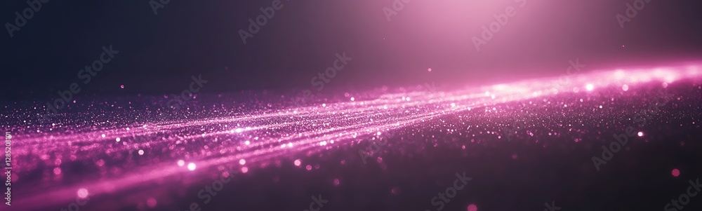 Aufkleber vibrant pink light streaks creating a dynamic, ethereal effect against a dark background.