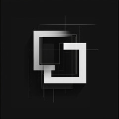 Interlocked Squares with Bold Geometric Patterns