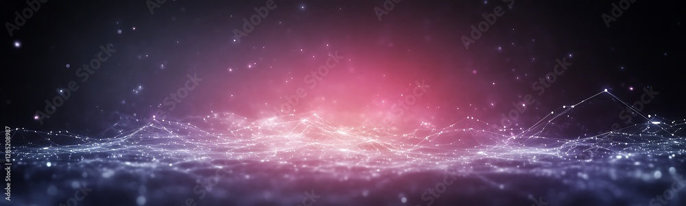 Poster vibrant, glowing waves of light create a mesmerizing abstract background.