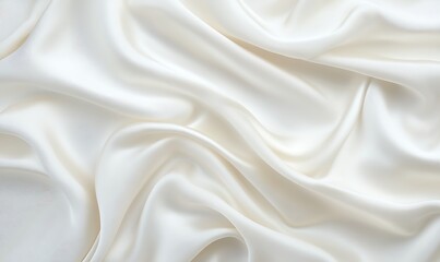 Obraz premium Soft, elegant white fabric draping smoothly, showcasing its luxurious texture and sheen.