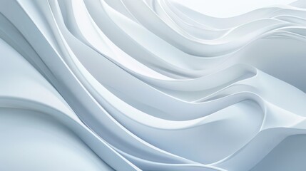 Obraz premium Abstract White Layered Wave Forms