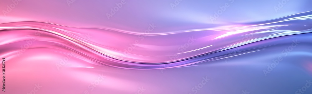 Fototapete abstract waves in pink and blue tones create a serene and dynamic background.