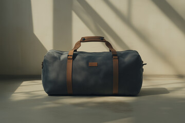 Travel bag, including duffel bags and briefcases, in vibrant and muted tones, displayed against simple backgrounds.