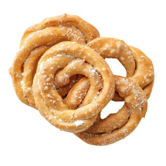 Fototapeta premium Salted pretzels isolated on transparent background