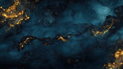 Teal Gold Glitter Abstract Background Texture