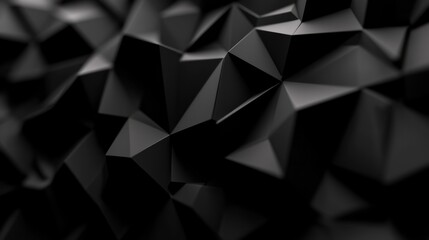 Obraz premium Abstract black geometric shapes create a dynamic texture in a modern digital art background