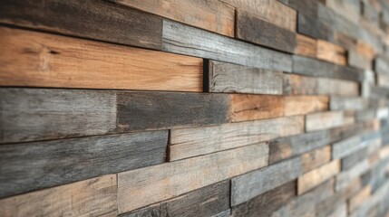 Naklejka premium Wooden Plank Wall Paneling