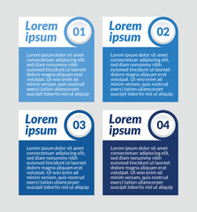 Blue box infographic and comparison template design concept for business presentation banner workflow, flow chart, layout, process diagram and how it work	