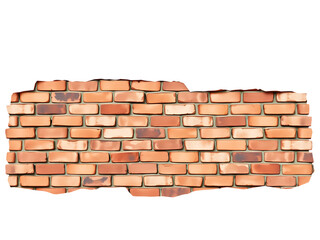 Fototapeta premium A section of brick wall, with varying shades of red and brown bricks