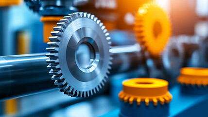 Intricate gears and cogs in mechanical system showcase precision engineering