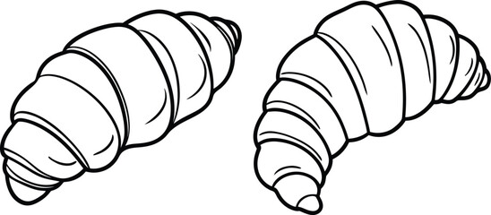 Croissant Line Art Vector Minimal Creative Illustration for Bakery and Food Designs