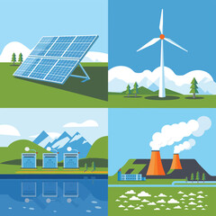 2d vector environment Collection Solar Panel icon Symbolizing clean and renewable solar energy.