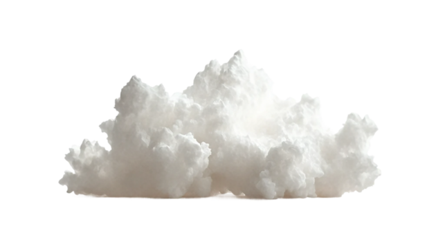  white clouds isolated on transparent and white background.