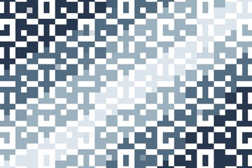 Pixelated abstract pattern in blue and navy soft tones, featuring geometric grid-like formations with a structured layout. Digital background concept