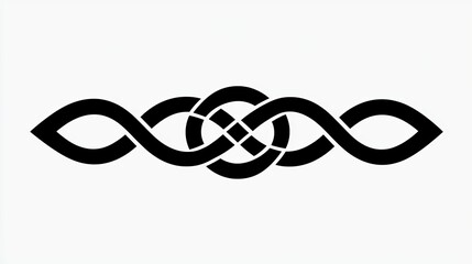 Abstract Black Celtic Knotwork Design