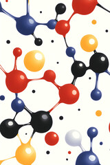 Colorful molecular structure, science background, abstract design, for educational materials