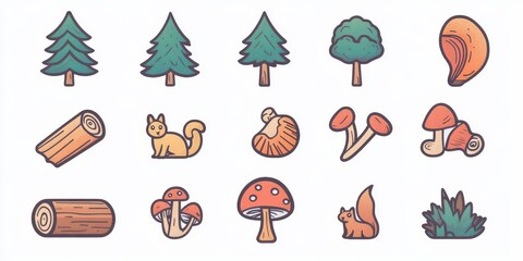 Forest Icons Set