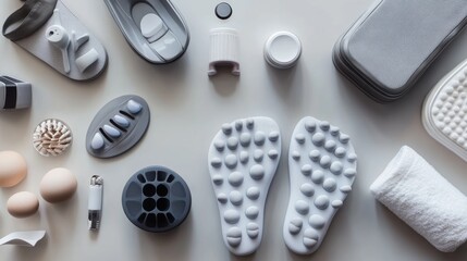 Foot health with massage therapy tools. Featuring relief and relaxation