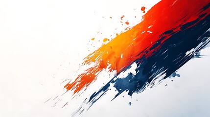 A white background showcasing a single flag emblem and a bold color splash reflecting national pride 