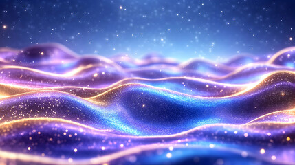 Fototapeta premium Glowing abstract waves, cosmic background, energy, design