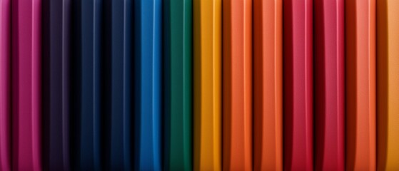 Obraz premium Spectrum Array of Vibrant Colored Pencils Pattern Abstract Art Colorful Texture Fine Lines Sharp Contrast Artistic Design