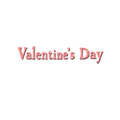 Sweet Valentine's Day Text on Plain Background