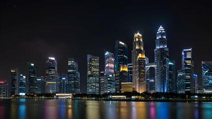 Obraz premium new york city skyline at night