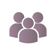 Family icon vector illustration with purple color gradation