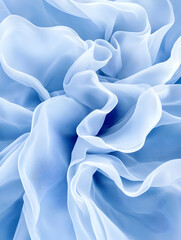 Obraz premium Soft Blue Fabric Draped Abstract Texture Background